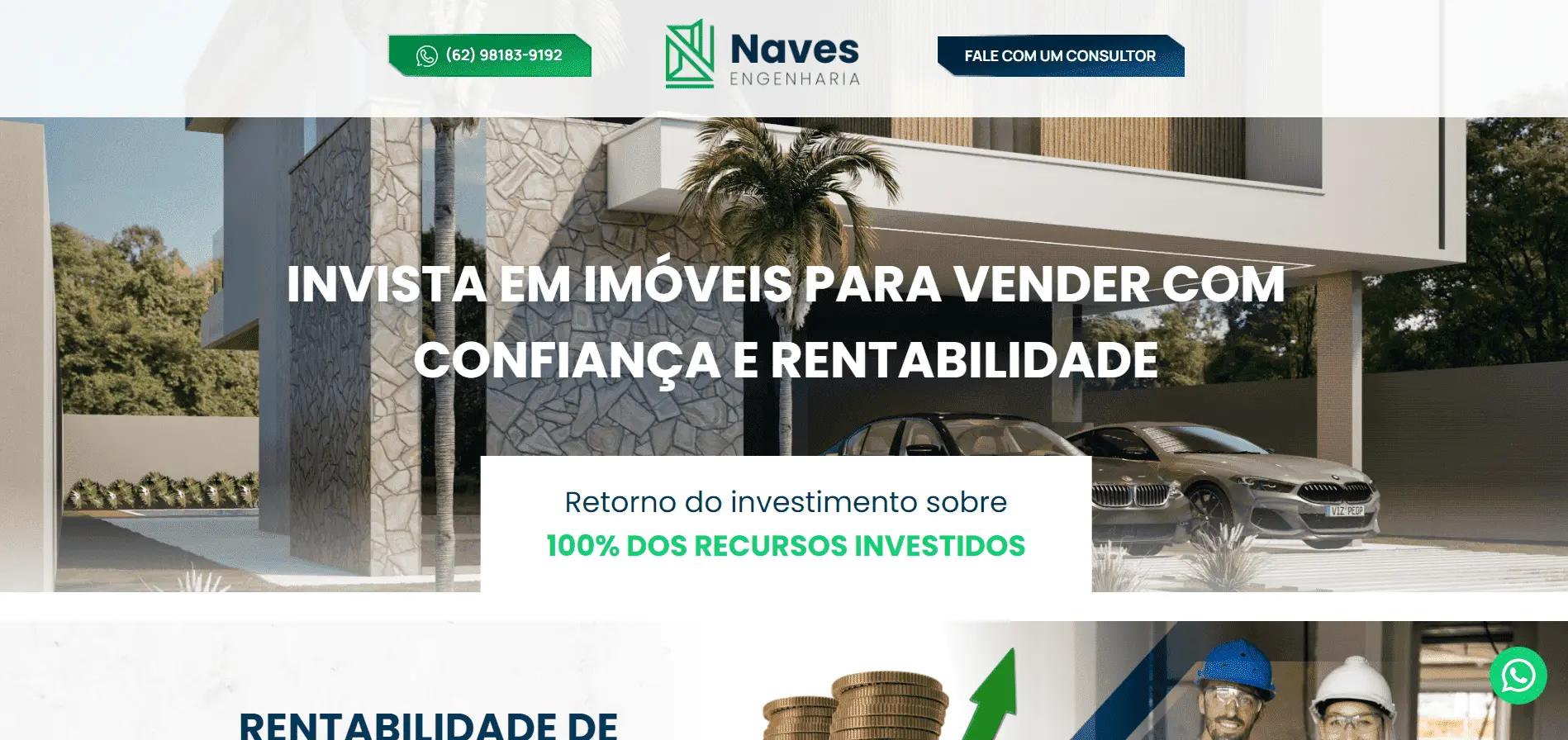 naves engenharia - landing page